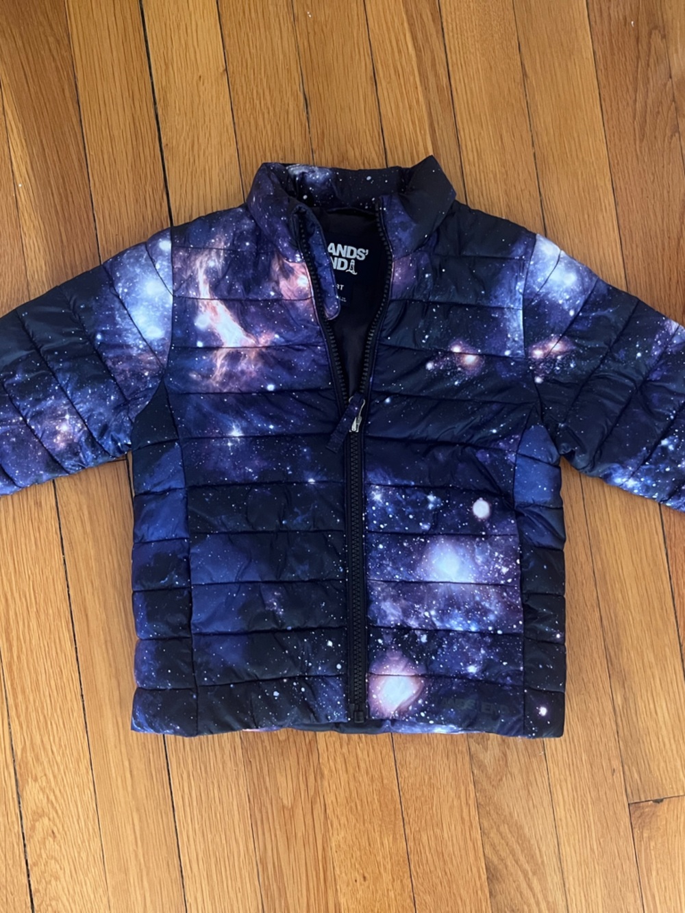 Lands’ End Kids 3T Galaxy Print Puffer Jacket